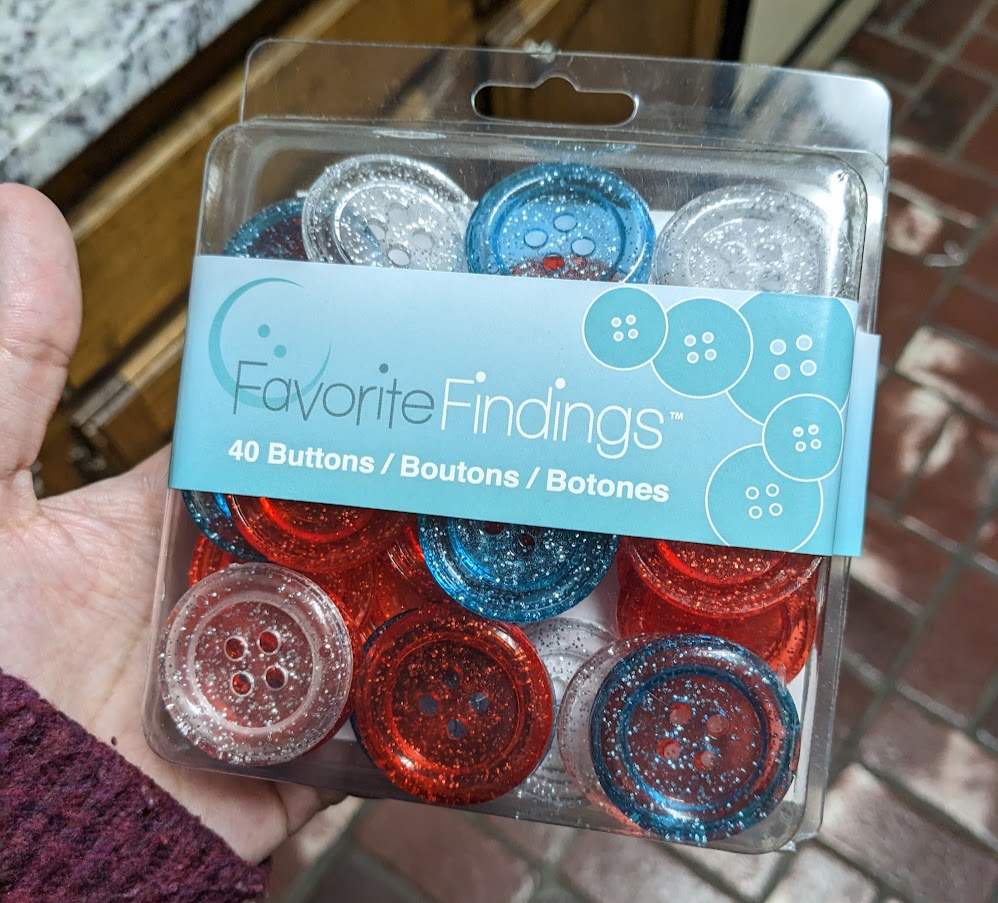 Favorite Findings Buttons Blue
